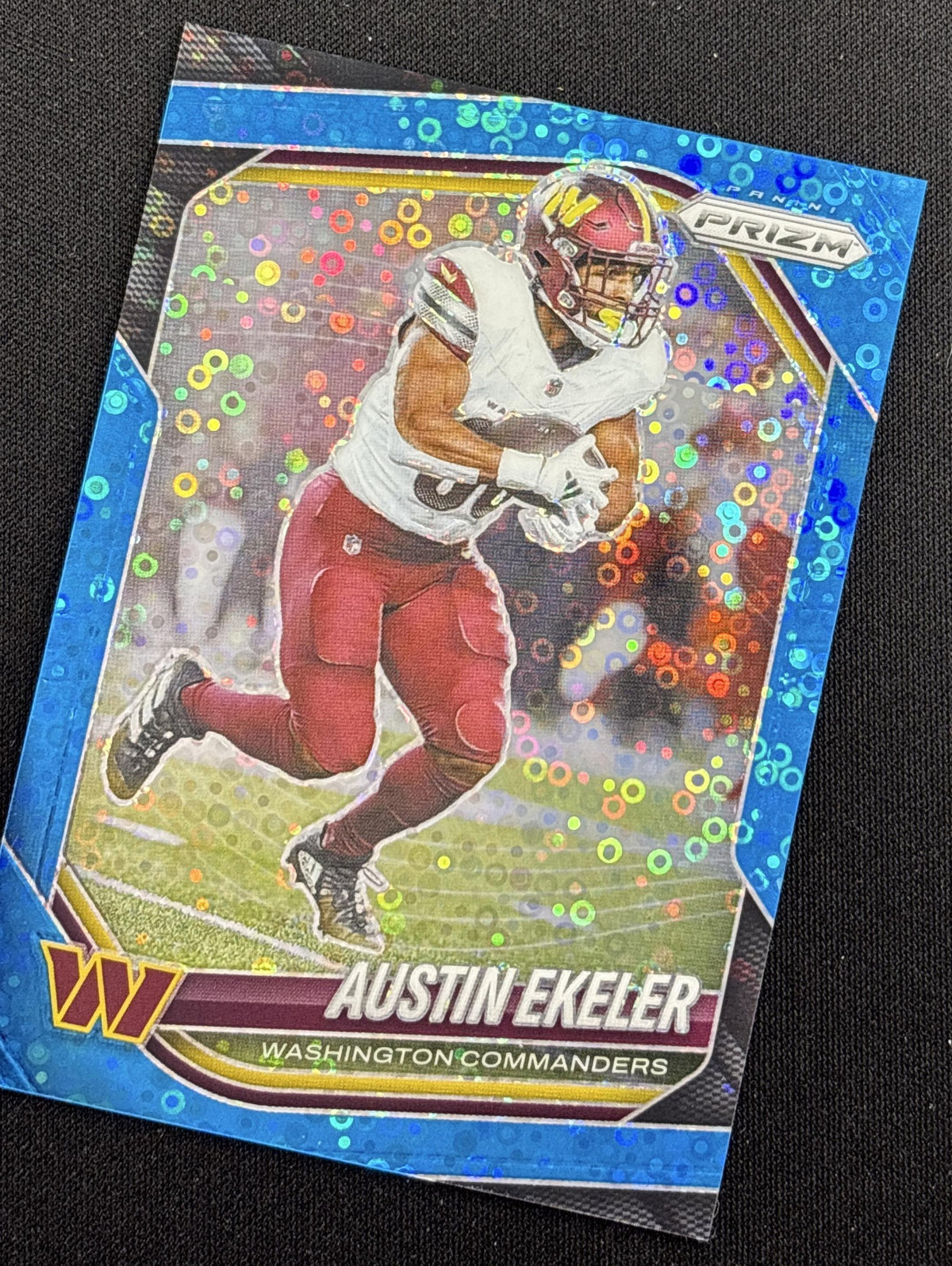 Austin Ekeler 2025 Panini Prizm No Huddle Blue /125 Commanders Washington Commanders
