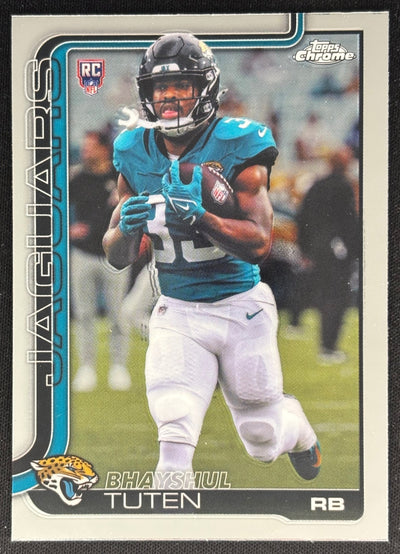 Bhayshul Tuten 2025 Topps Chrome Rookie Jaguars Sports Trading Cards