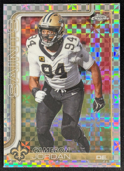 Cameron Jordan 2025 Topps Chrome X-Fractor Saints Sports Trading Card
