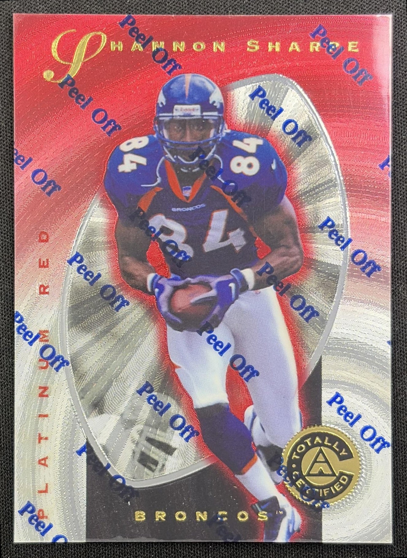 John Elway 1997 Pinnacle Totally Certified Platinum Red /4999 Broncos