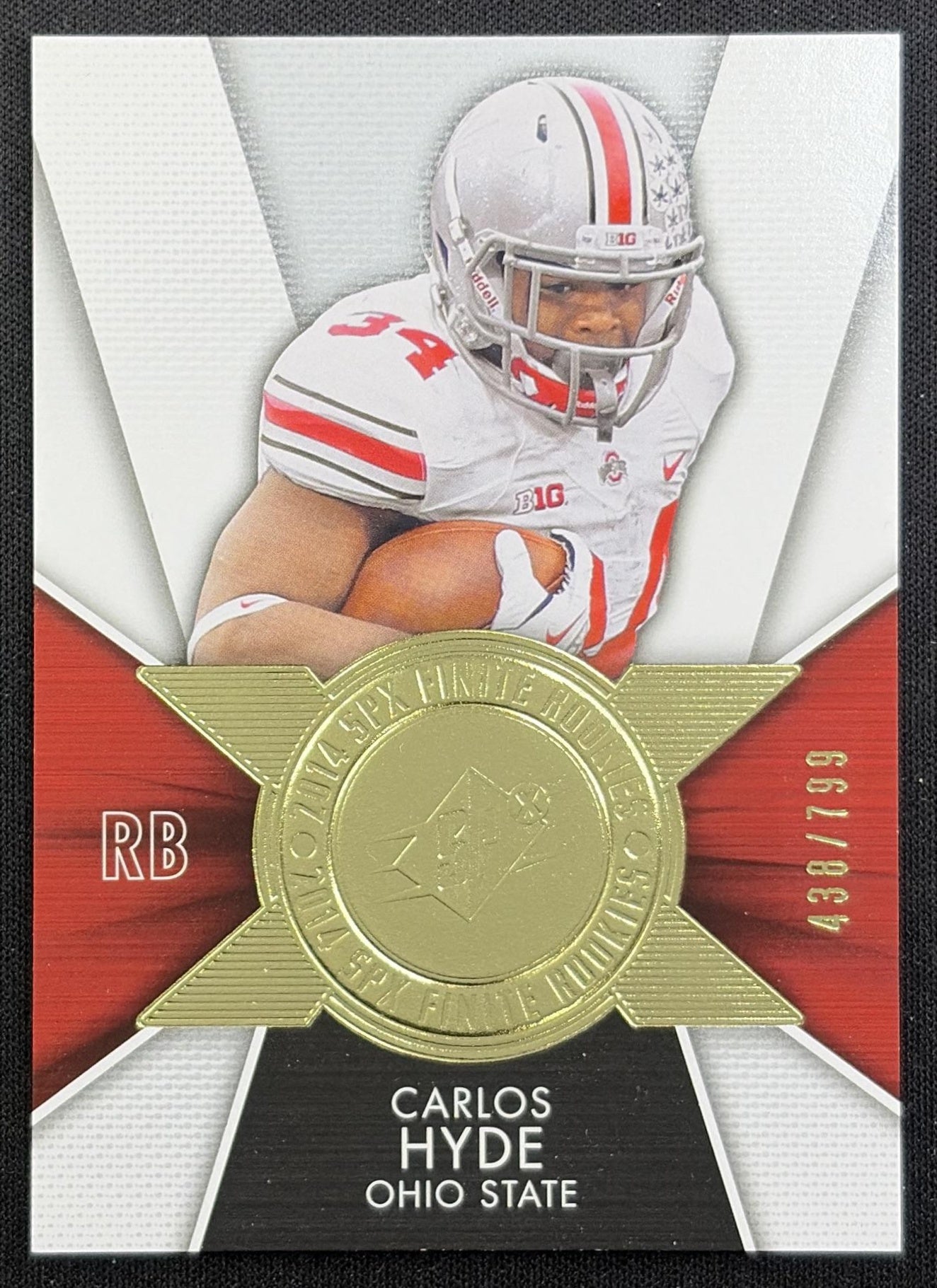 Carlos Hyde 2014 SPx Finite /799 Buckeyes