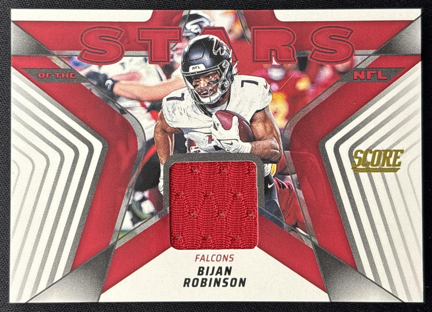 Bijan Robinson 2025 Panini Score Stars of the NFL Jersey Falcons front