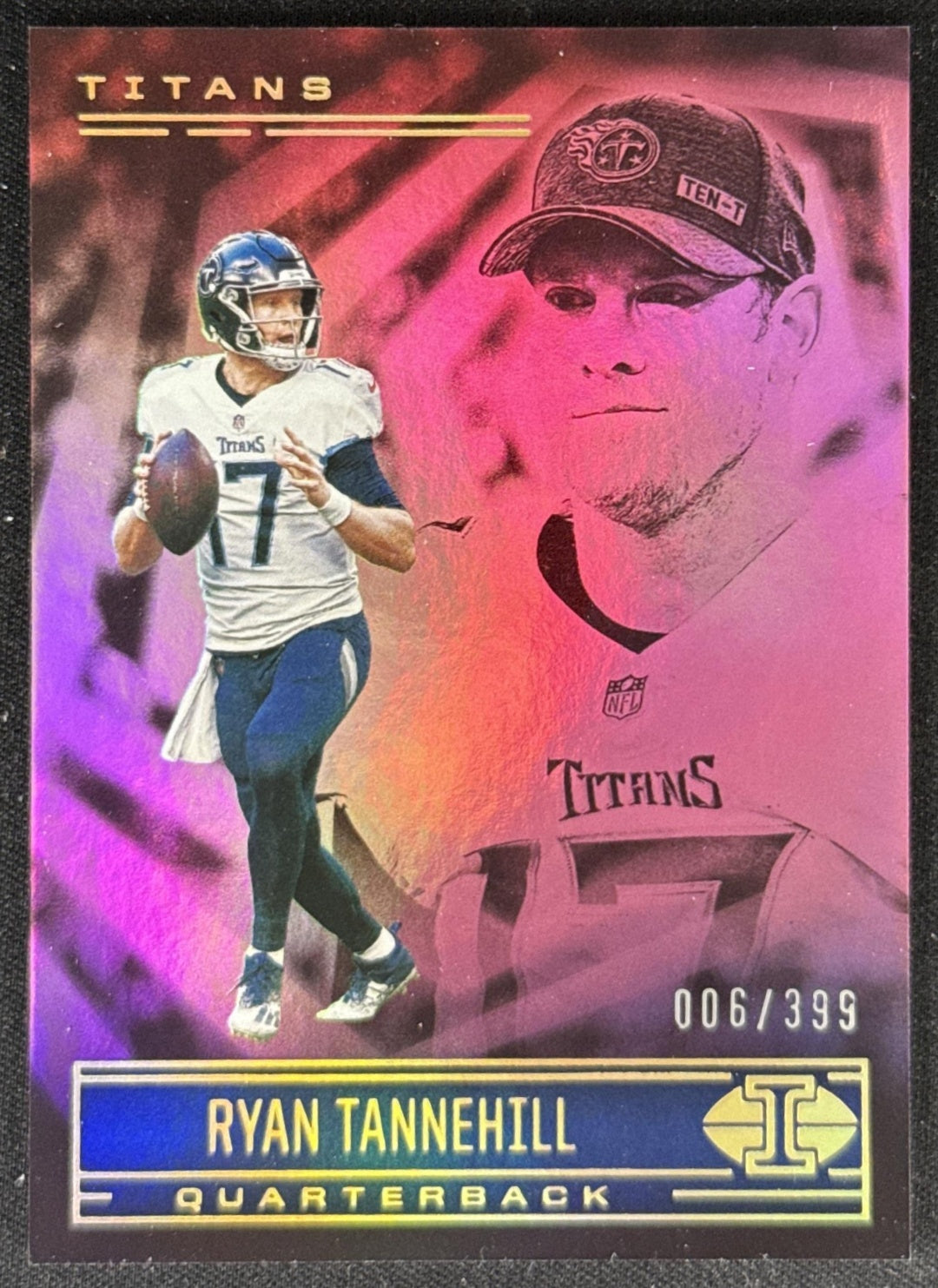 Ryan Tannehill 2021 Panini Illusions Trophy Collection Pink /399 Titans Sports Trading Card
