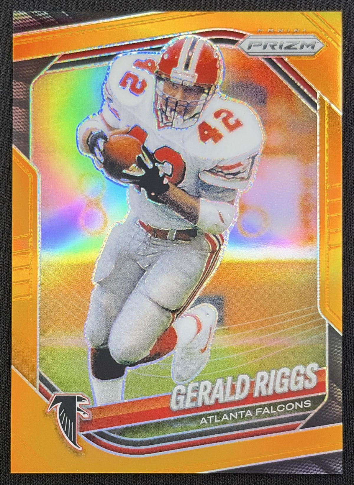 Gerald Riggs 2025 Panini Prizm Orange /249 Falcons front
