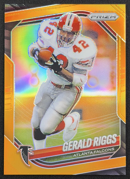 Gerald Riggs 2025 Panini Prizm Orange /249 Falcons front