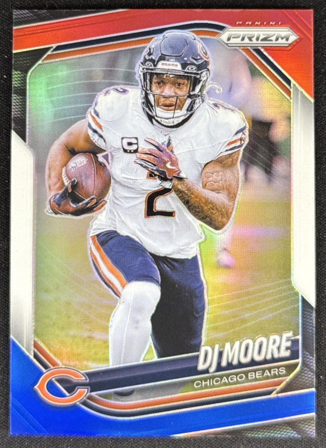 DJ Moore 2025 Panini Prizm Red White & Blue Bears Sports Trading Card