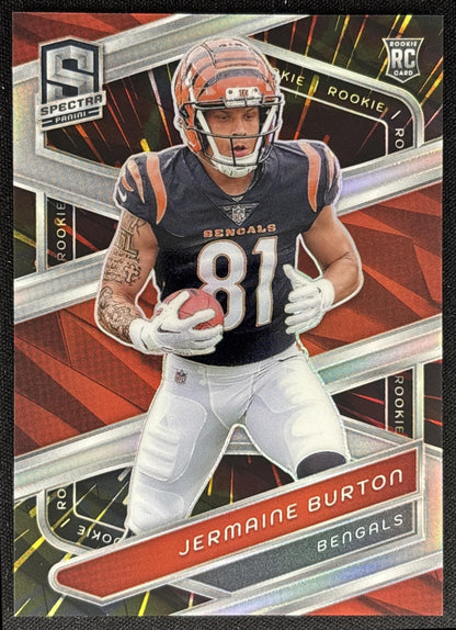 Jermaine Burton 2024 Panini Spectra Rookies Hyper /75 Bengals