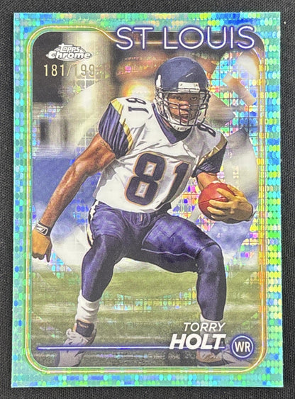 Torry Holt 2024 Topps Chrome Aqua Sonar Refractor /199 Rams