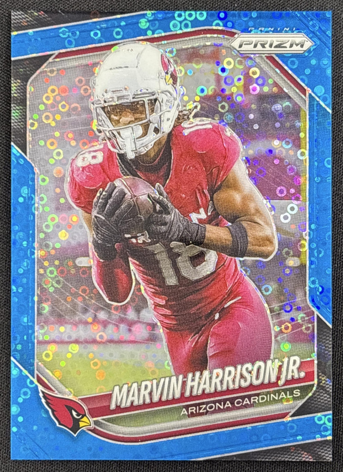 Marvin Harrison Jr. 2025 Panini Prizm No Huddle Blue /125 Cardinals