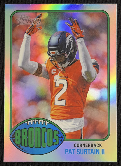 Pat Surtain II 2026 Topps Heritage Chrome Refractor Broncos