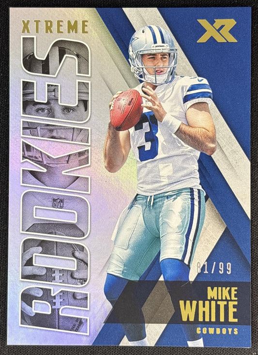 Mike White 2018 Panini XR Xtreme Rookies /99 Cowboys