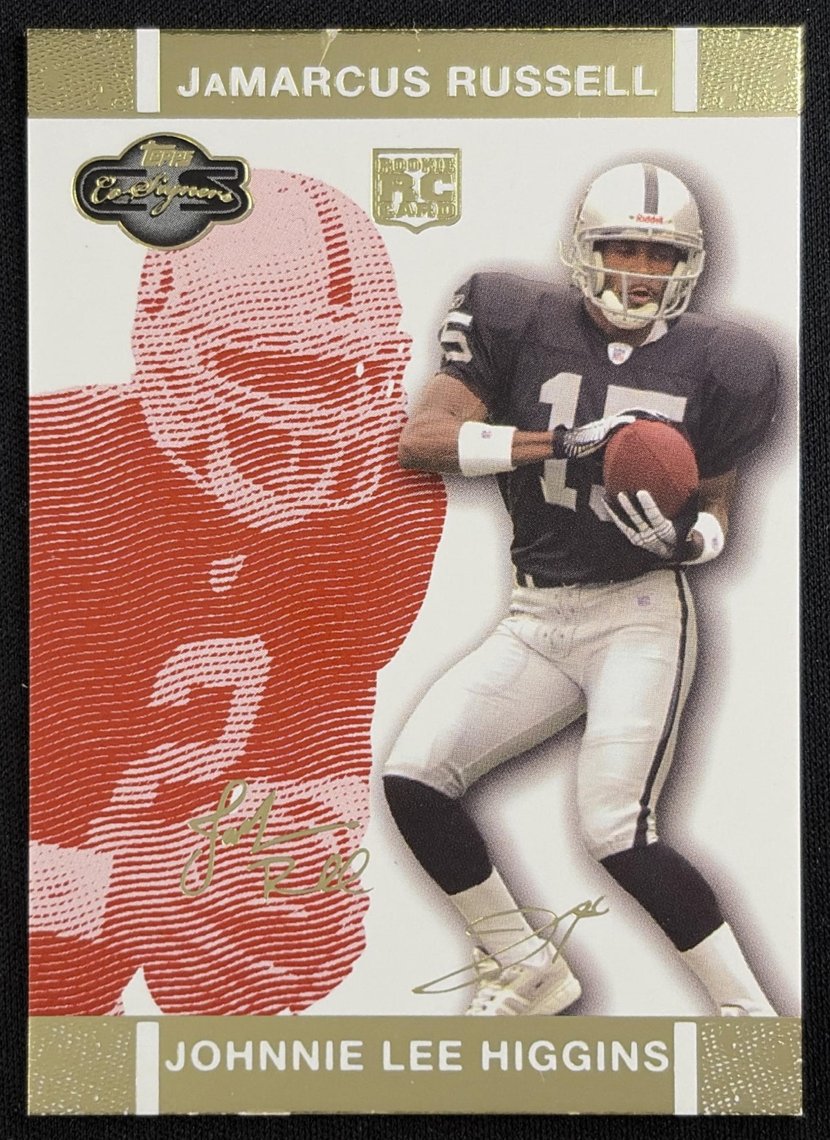 Johnnie Lee Higgins 2007 Topps Co-Signers /249 Raiders Sports Trading Card