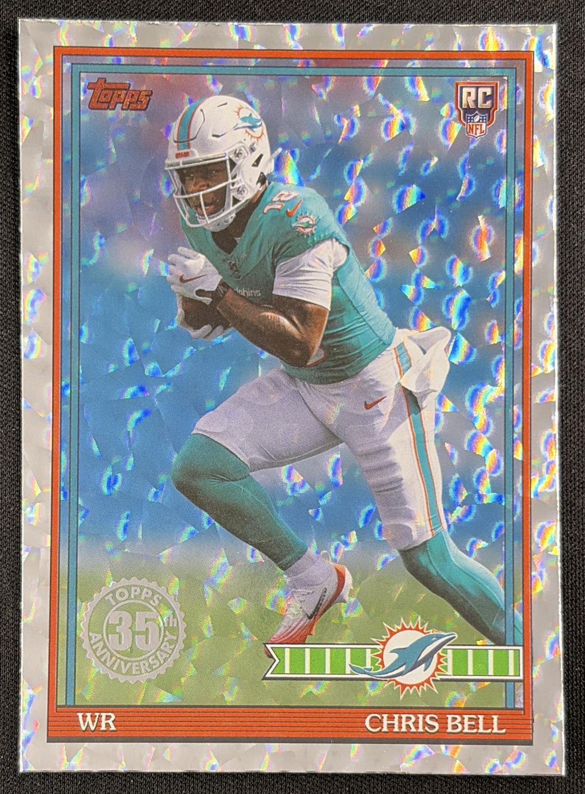 Chris Bell 2026 Topps 1991 Rookie Crackle Foil Dolphins