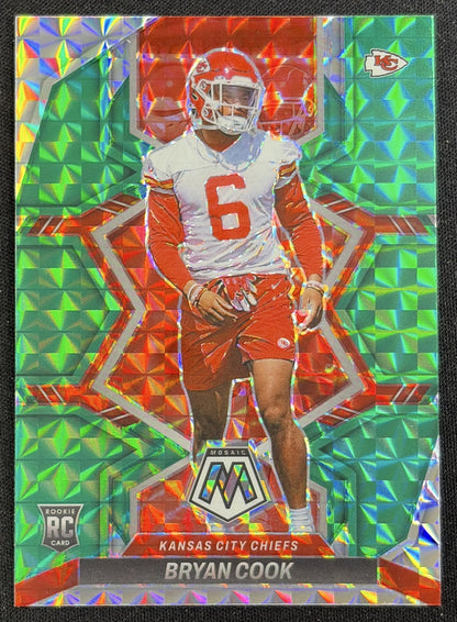 Bryan Cook 2022 Panini Mosaic Green Chiefs Sports Trading Card