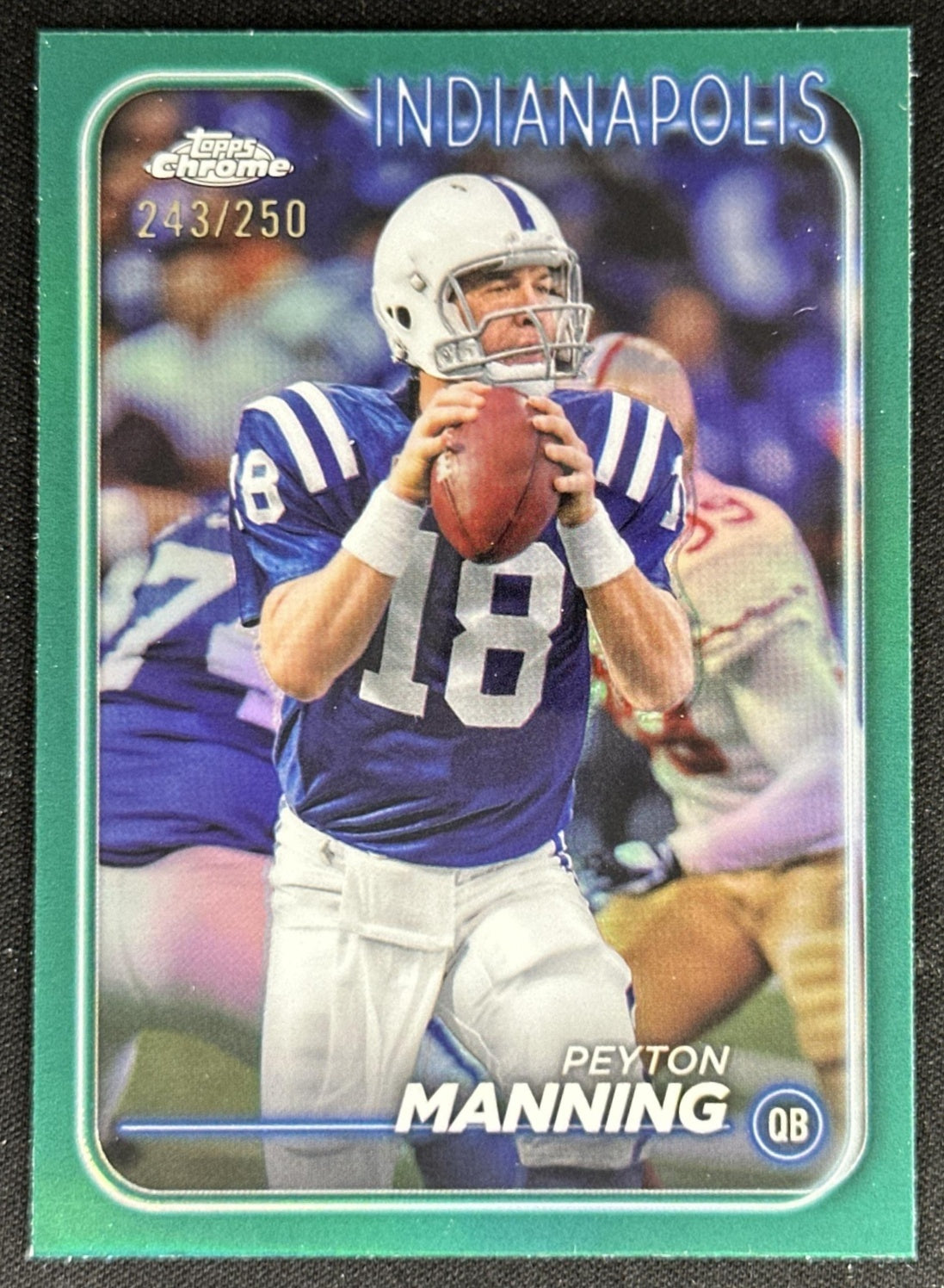 Peyton Manning 2024 Topps Chrome Teal Refractor /250 Colts