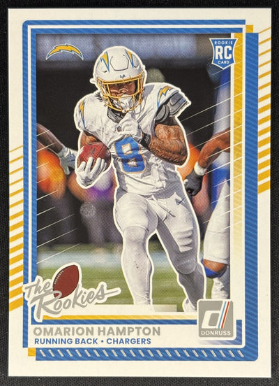 Omarion Hampton 2025 Panini Donruss Rookies & Highlights Chargers Sports Trading Cards