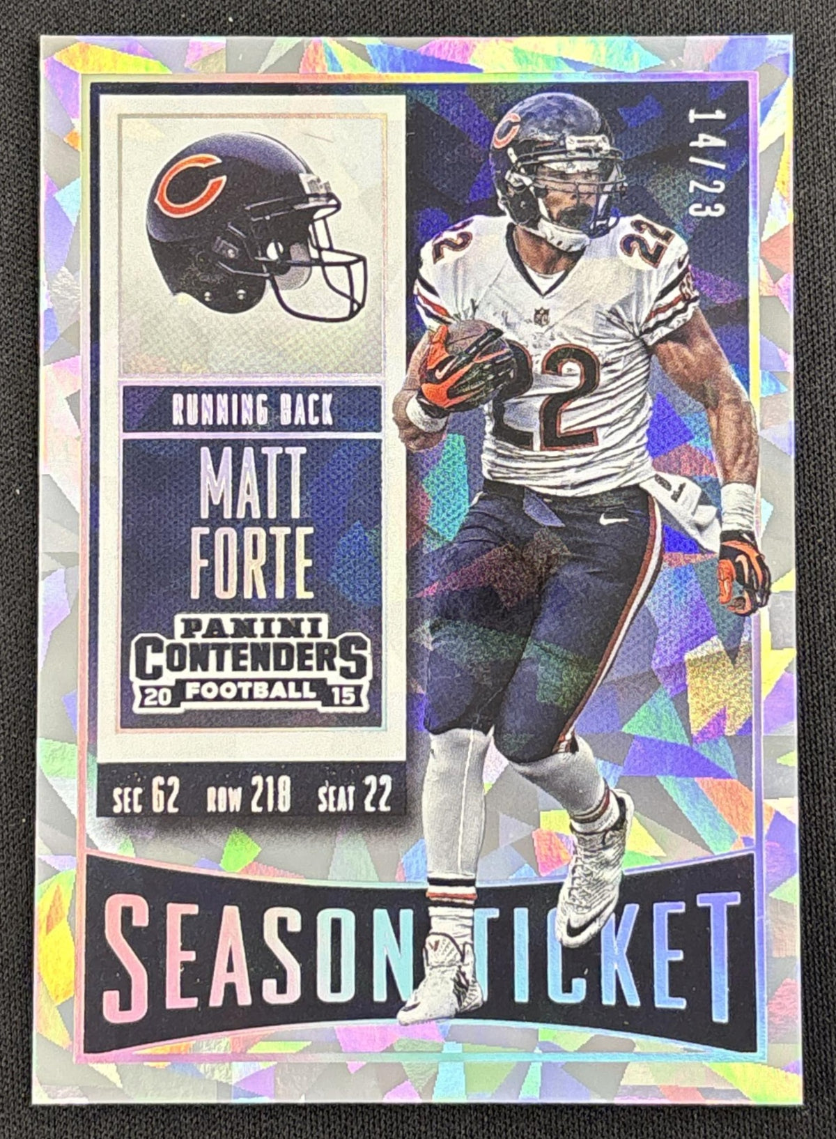 Matt Forte 2015 Panini Contenders Cracked Ice /23 Bears