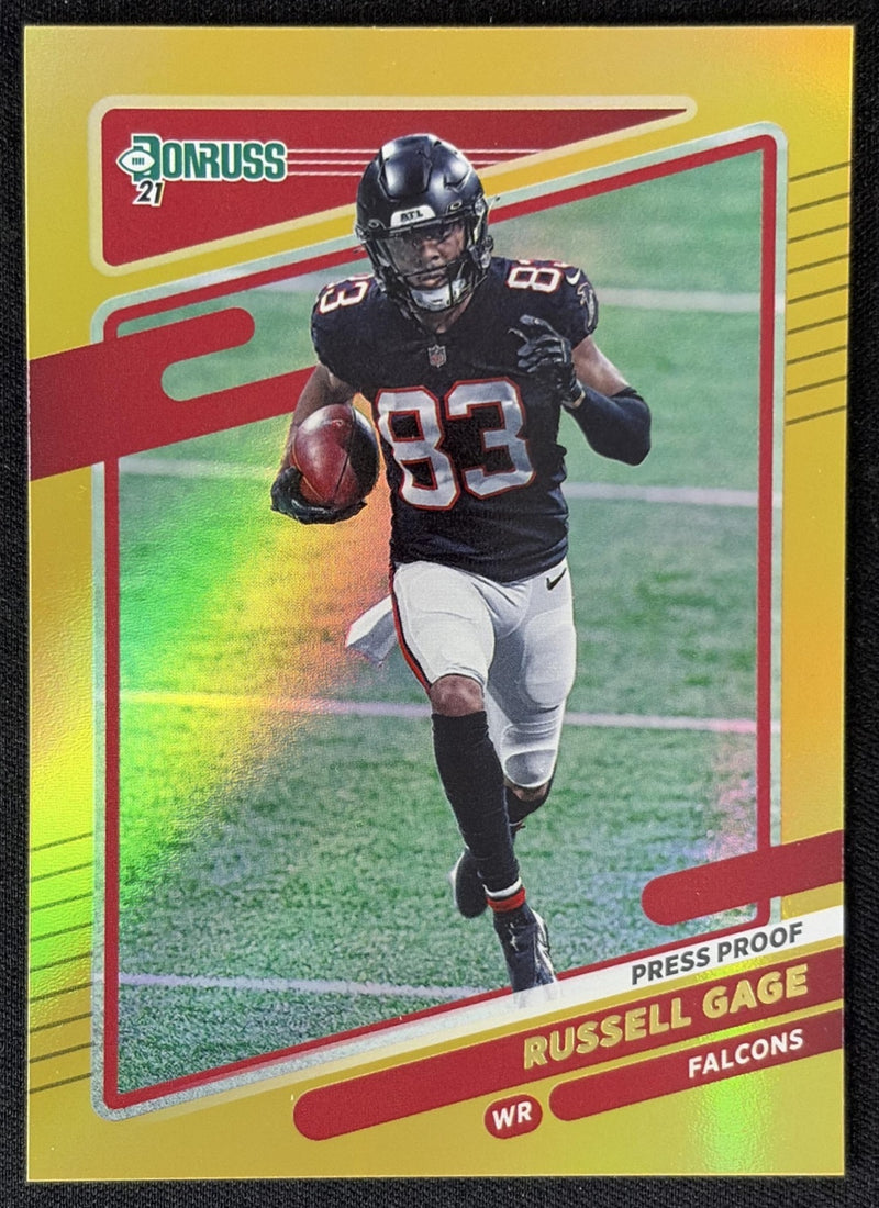 Russell Gage 2021 Panini Donruss Press Proof Premium Falcons