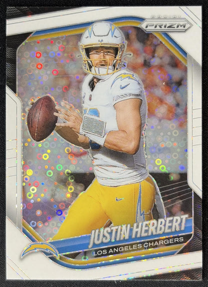 Justin Herbert 2025 Panini Prizm White Disco Chargers front