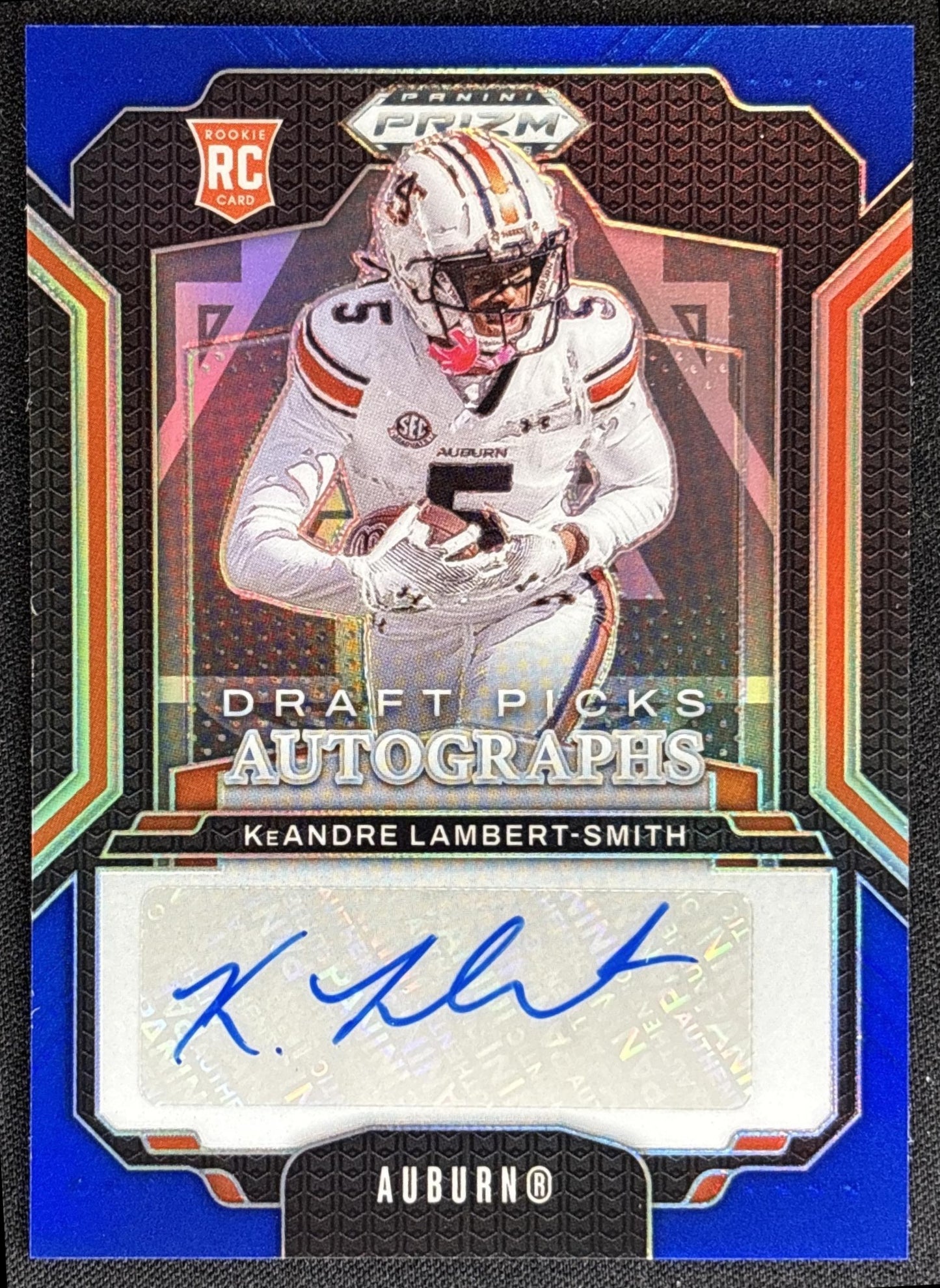 KeAndre Lambert-Smith 2025 Panini Prizm Draft Picks Auto Blue /249 Tigers