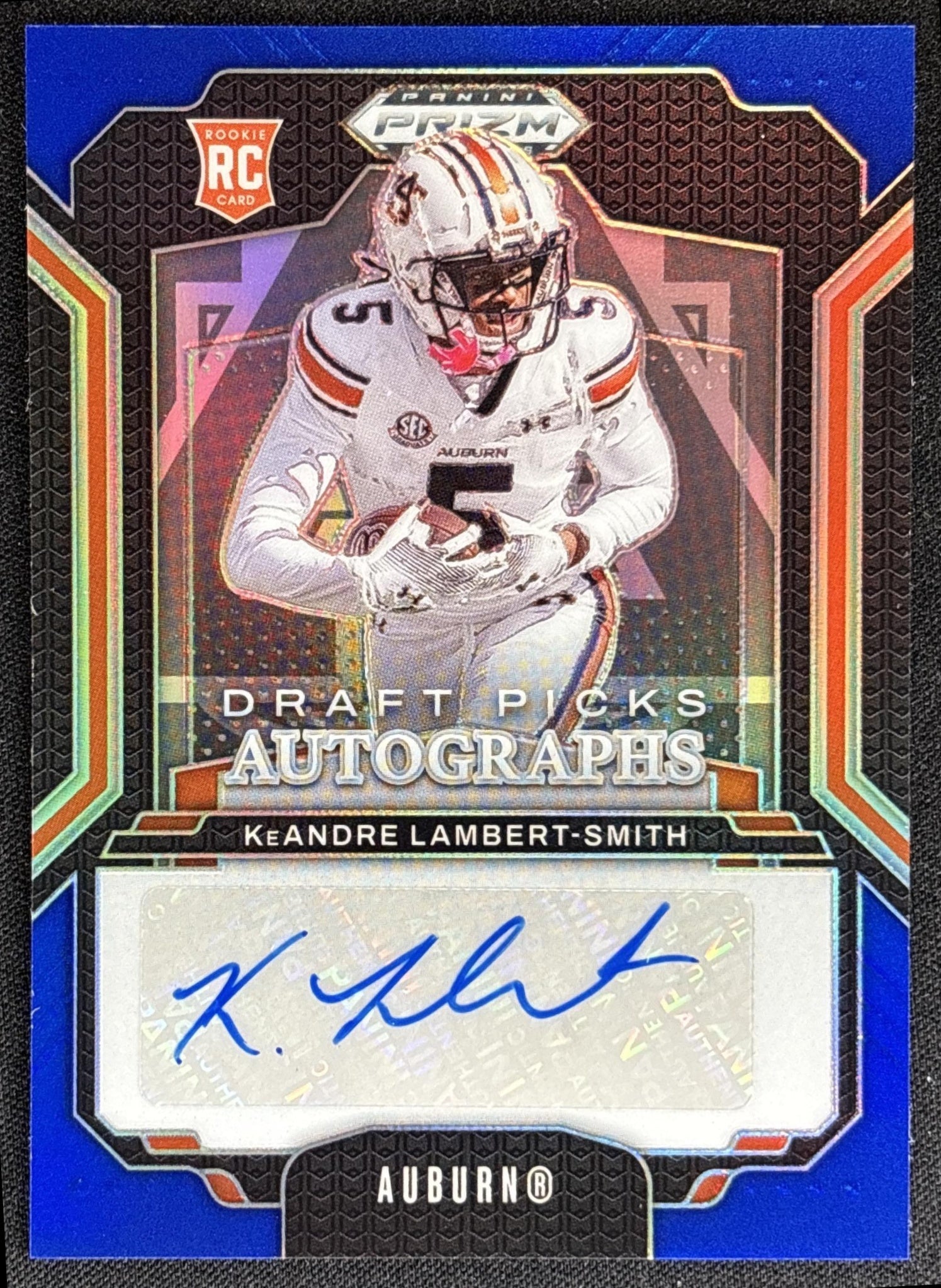 KeAndre Lambert-Smith 2025 Panini Prizm Draft Picks Auto Blue /249 Tigers
