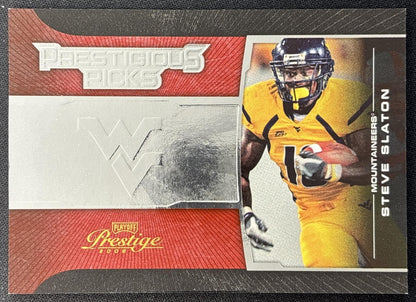 Steve Slaton 2008 Playoff Prestige Prestigious Picks Red /750 Mountaineers