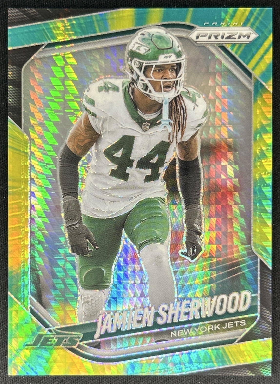 Jamien Sherwood 2025 Panini Prizm Hyper /200 Jets Front