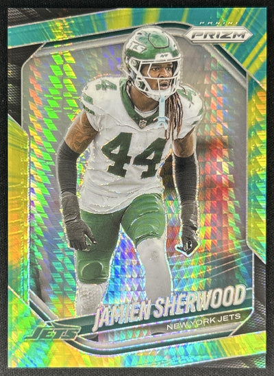 Jamien Sherwood 2025 Panini Prizm Hyper /200 Jets Sports Trading Cards