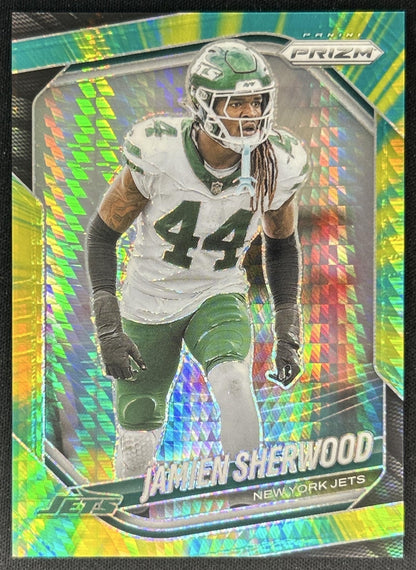 Jamien Sherwood 2025 Panini Prizm Hyper /200 Jets Front