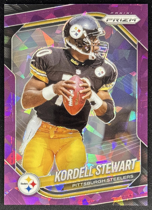Kordell Stewart 2025 Panini Prizm Purple Ice /225 Steelers Sports Trading Card
