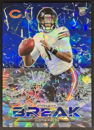 Justin Fields 2021 Prizm Break Prizms Blue Ice /99 Bears