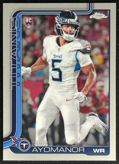 Elic Ayomanor 2025 Topps Chrome Rookie Titans Sports Trading Cards