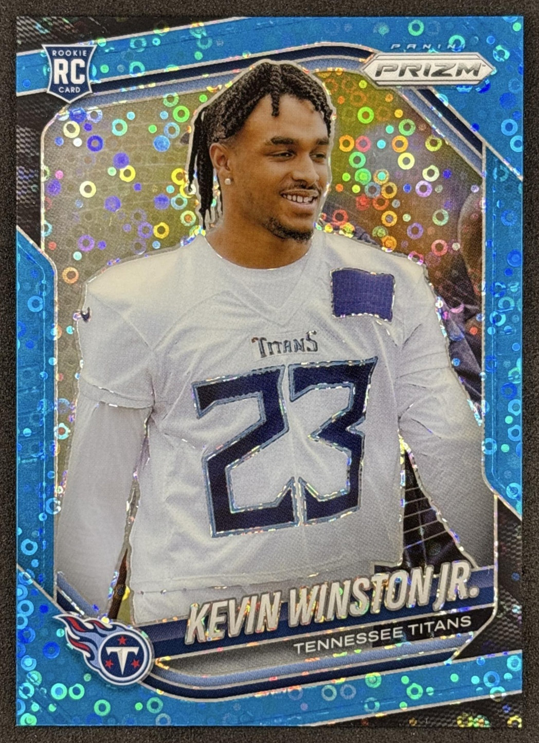 Kevin Winston Jr. 2025 Panini Prizm No Huddle Blue /125 Titans Tennessee Titans
