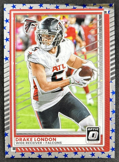 Drake London 2025 Panini Donruss Optic Stars Prizm Falcons Default Title Sports Trading Cards