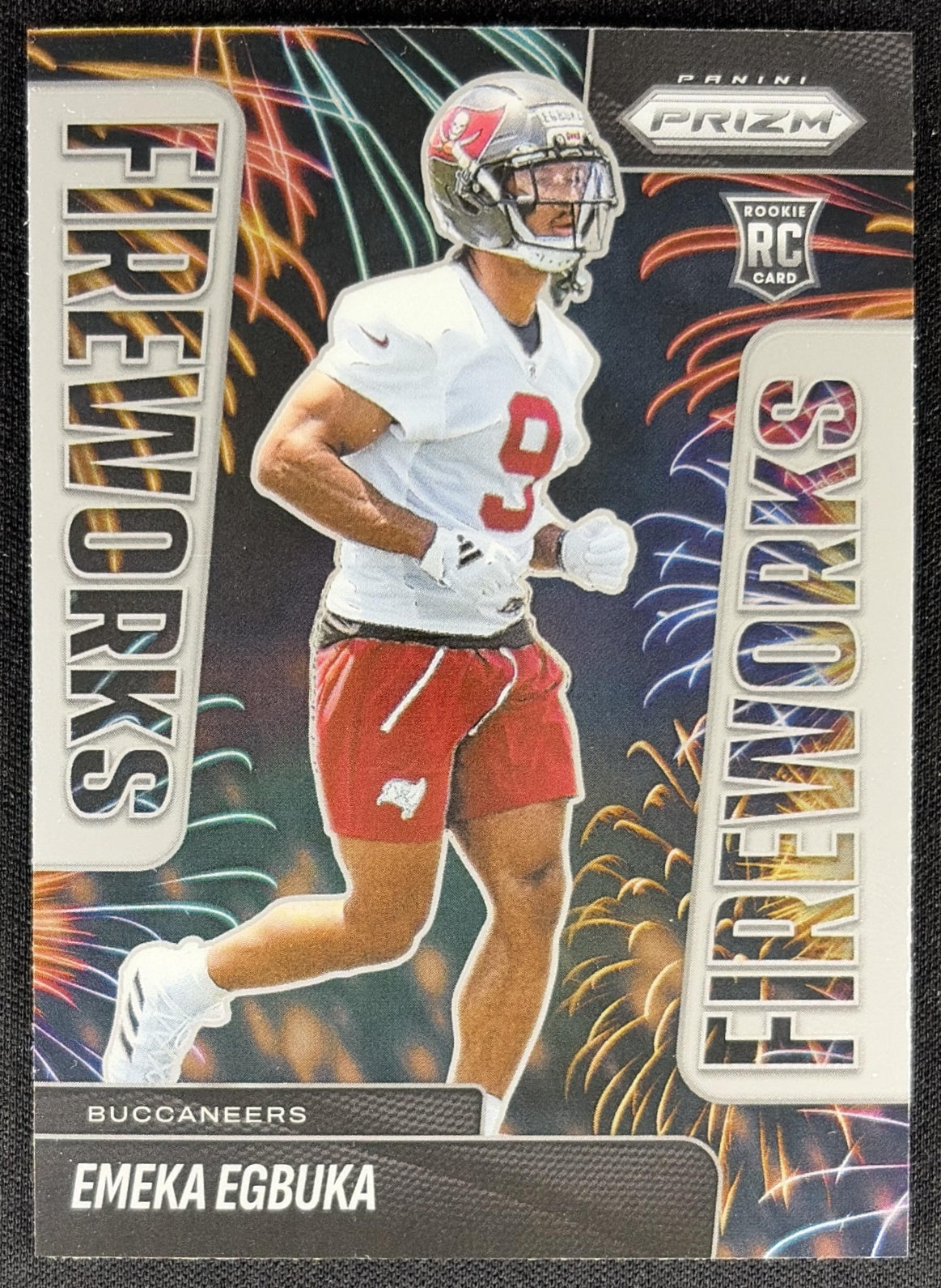 Emeka Egbuka 2025 Panini Prizm Fireworks Buccaneers