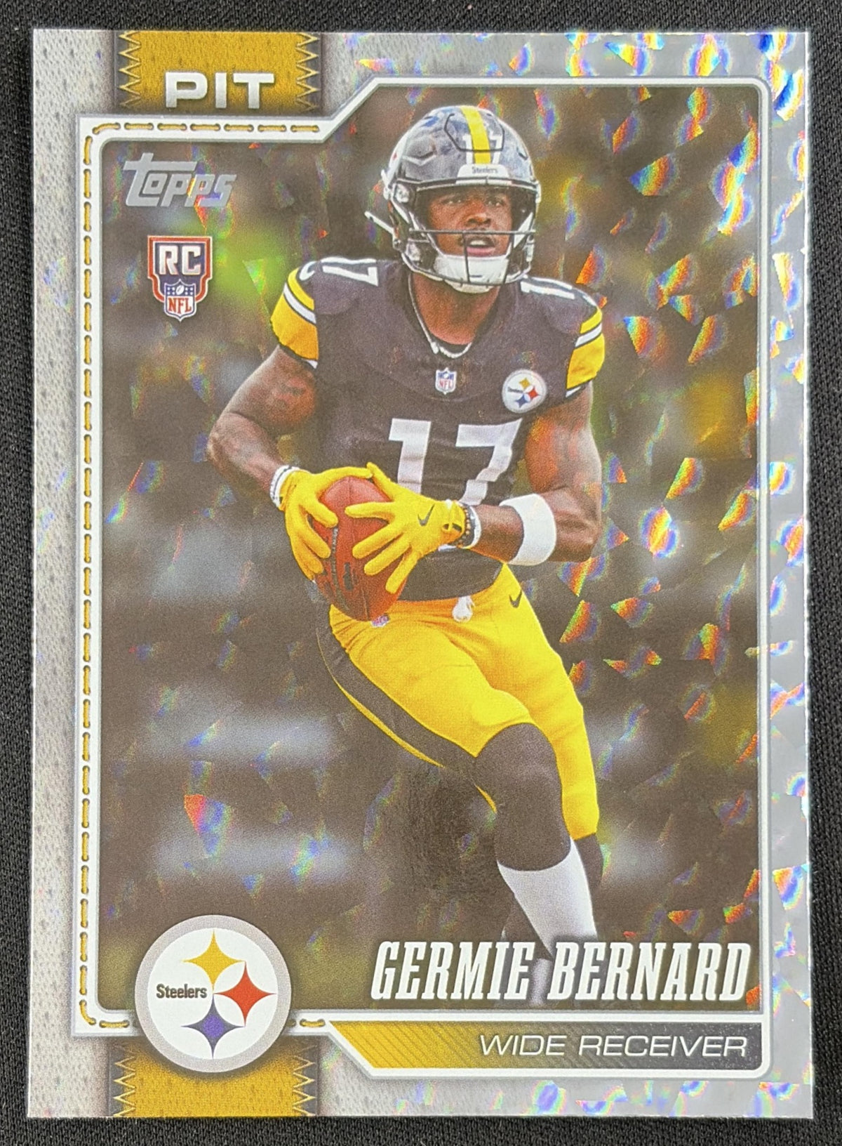 Germie Bernard 2026 Topps Flagship Crackle Steelers
