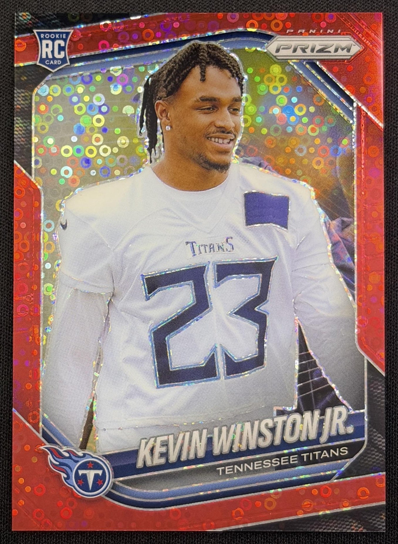 Kevin Winston Jr. 2025 Panini Prizm No Huddle Red /99 Titans Tennessee Titans