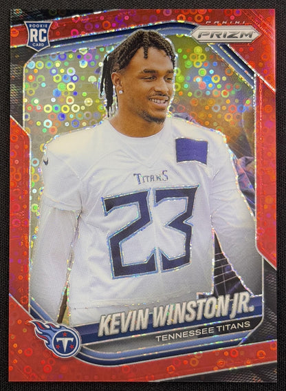Kevin Winston Jr. 2025 Panini Prizm No Huddle Red /99 Titans Tennessee Titans