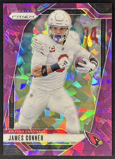 James Conner 2024 Panini Prizm Purple Ice /225 Cardinals Sports Trading Cards