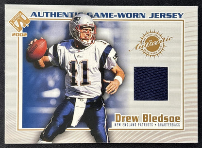 Drew Bledsoe 2002 Pacific Private Stock Reserve Game Worn Jerseys Patriots Front