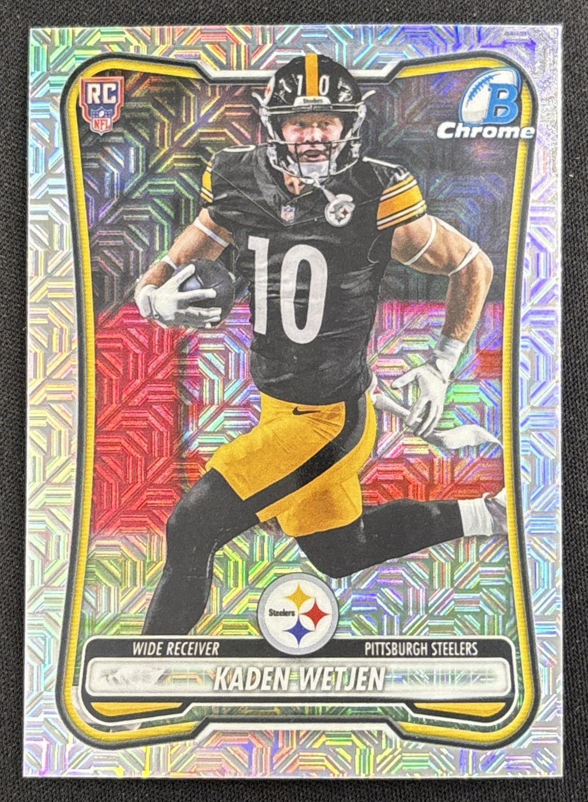 Kaden Wetjen 2026 Bowman Chrome NFL Mojo Refractor Steelers