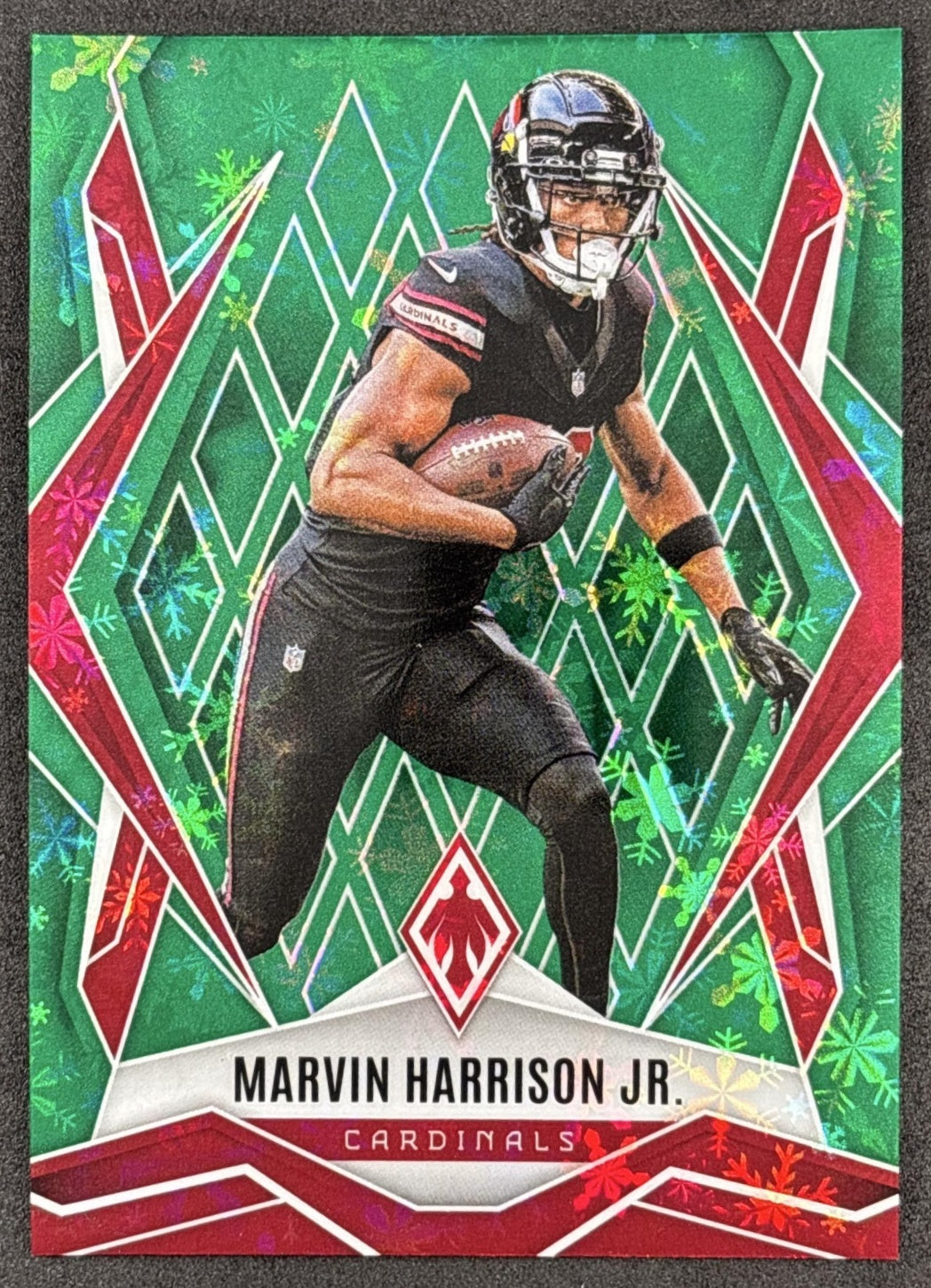 Marvin Harrison Jr. 2025 Panini Phoenix Green Winter Prizm /149 Cardinals front