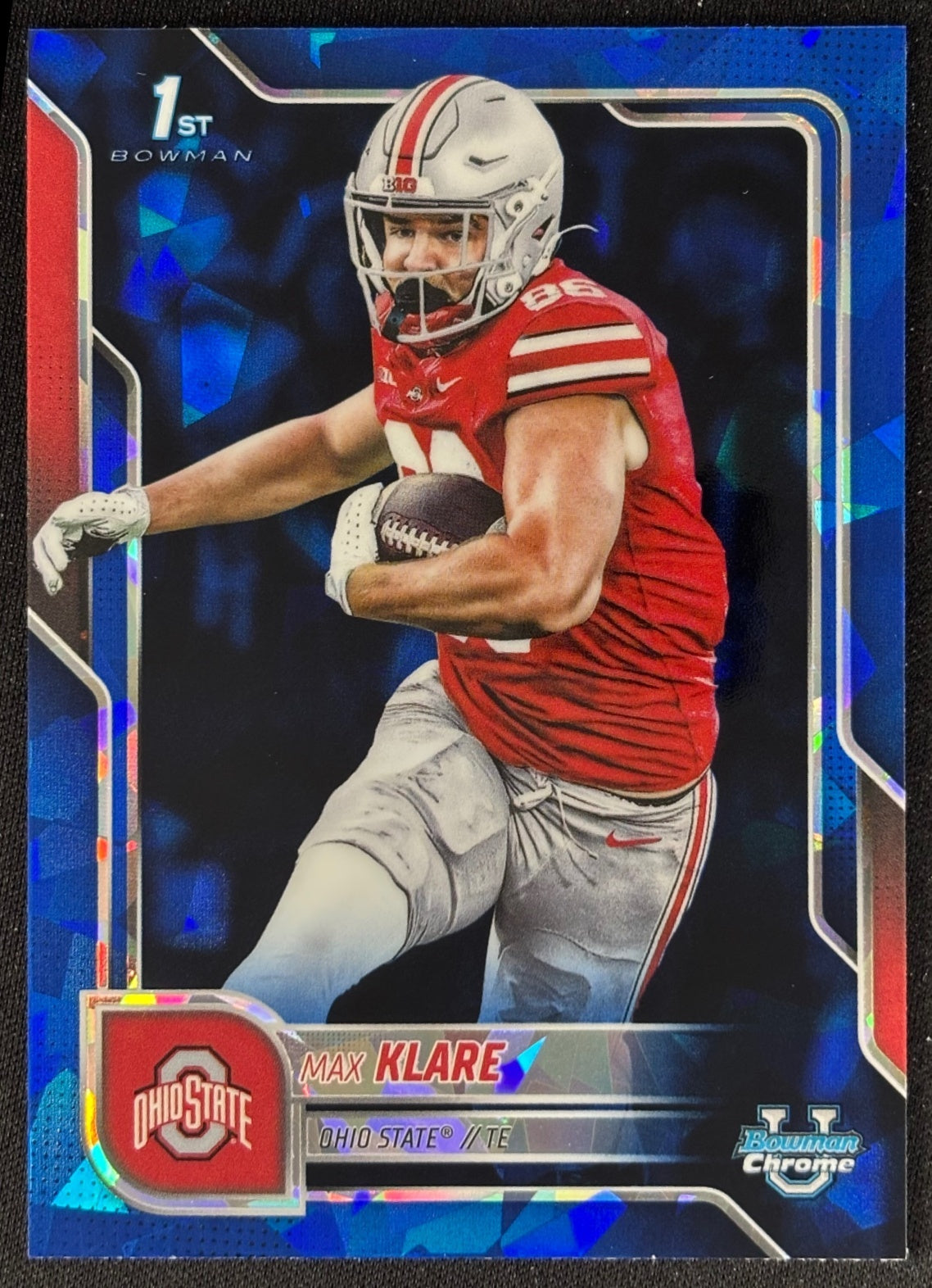 Max Klare 2025 Chrome University Sapphire Prospect Buckeyes - Front