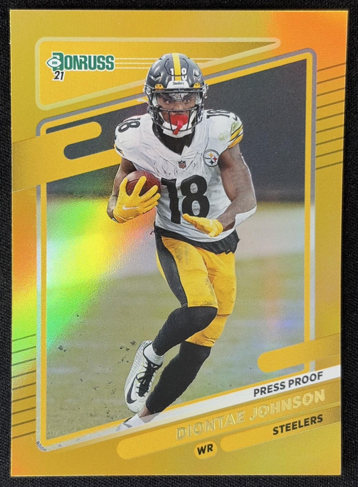 Diontae Johnson 2021 Panini Donruss Press Proof Premium Steelers Sports Trading Card