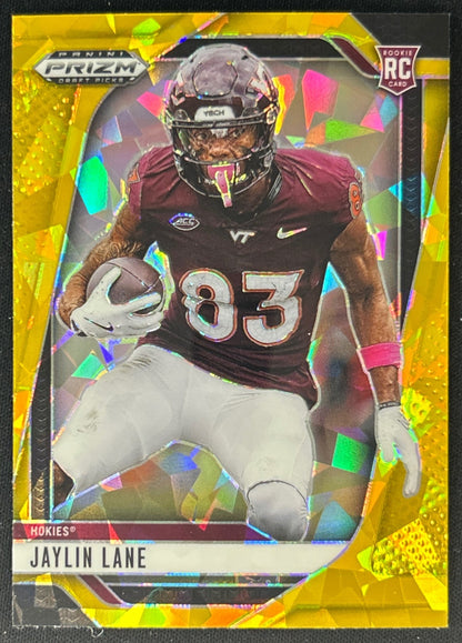 Jaylin Lane 2025 Prizm Draft Picks Gold Ice Commanders Sports Trading Card