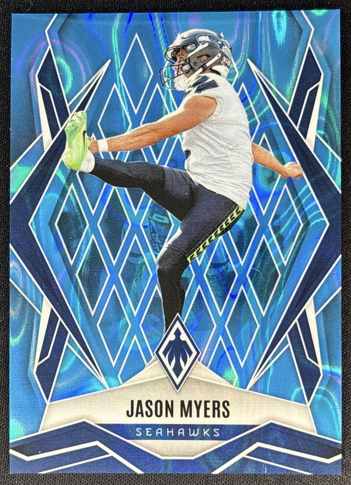 Jason Myers 2025 Panini Phoenix Light Blue Lava Prizm /325 Seahawks