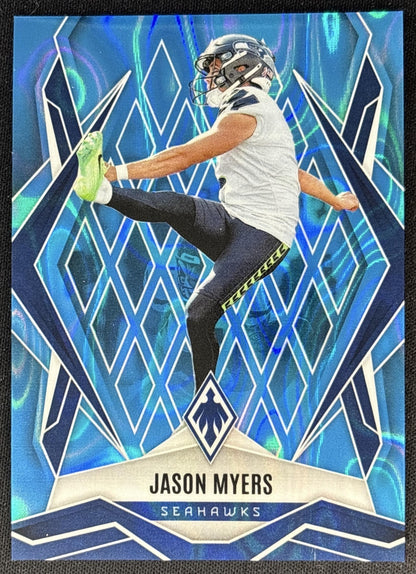 Jason Myers 2025 Panini Phoenix Light Blue Lava Prizm /325 Seahawks