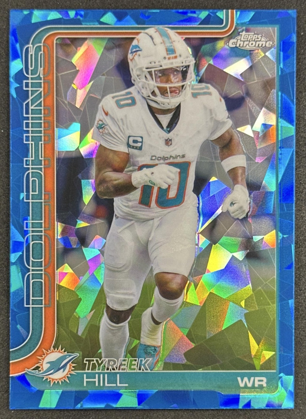 Tyreek Hill 2025 Topps Chrome Sapphire Dolphins