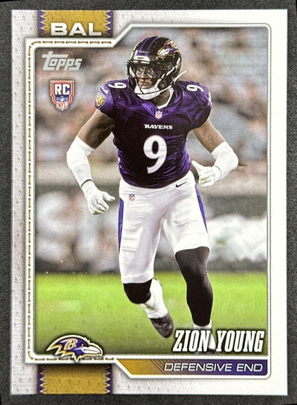 Zion Young 2026 Topps Flagship Rookie Ravens Sports Trading Cards