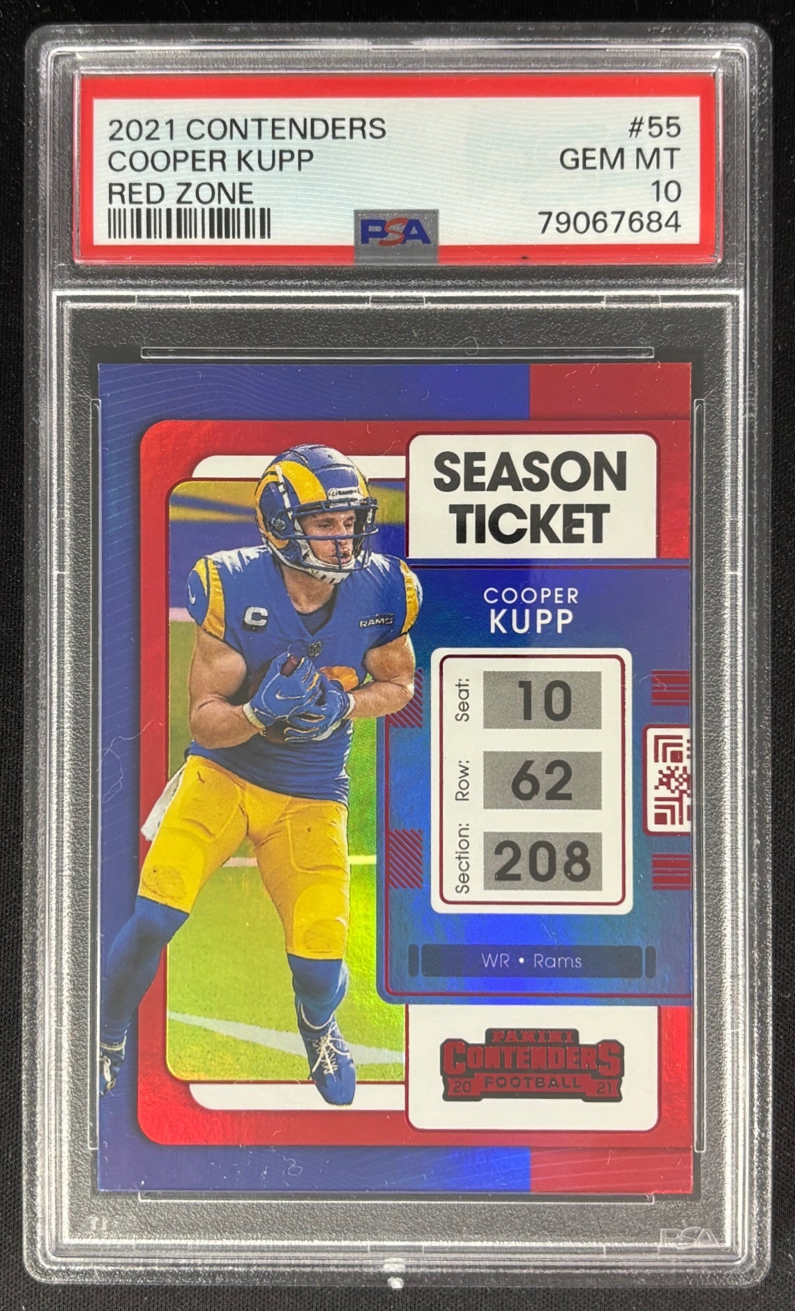 Cooper Kupp 2021 Panini Contenders Red Zone Ticket PSA 10 Rams Sports Trading Card